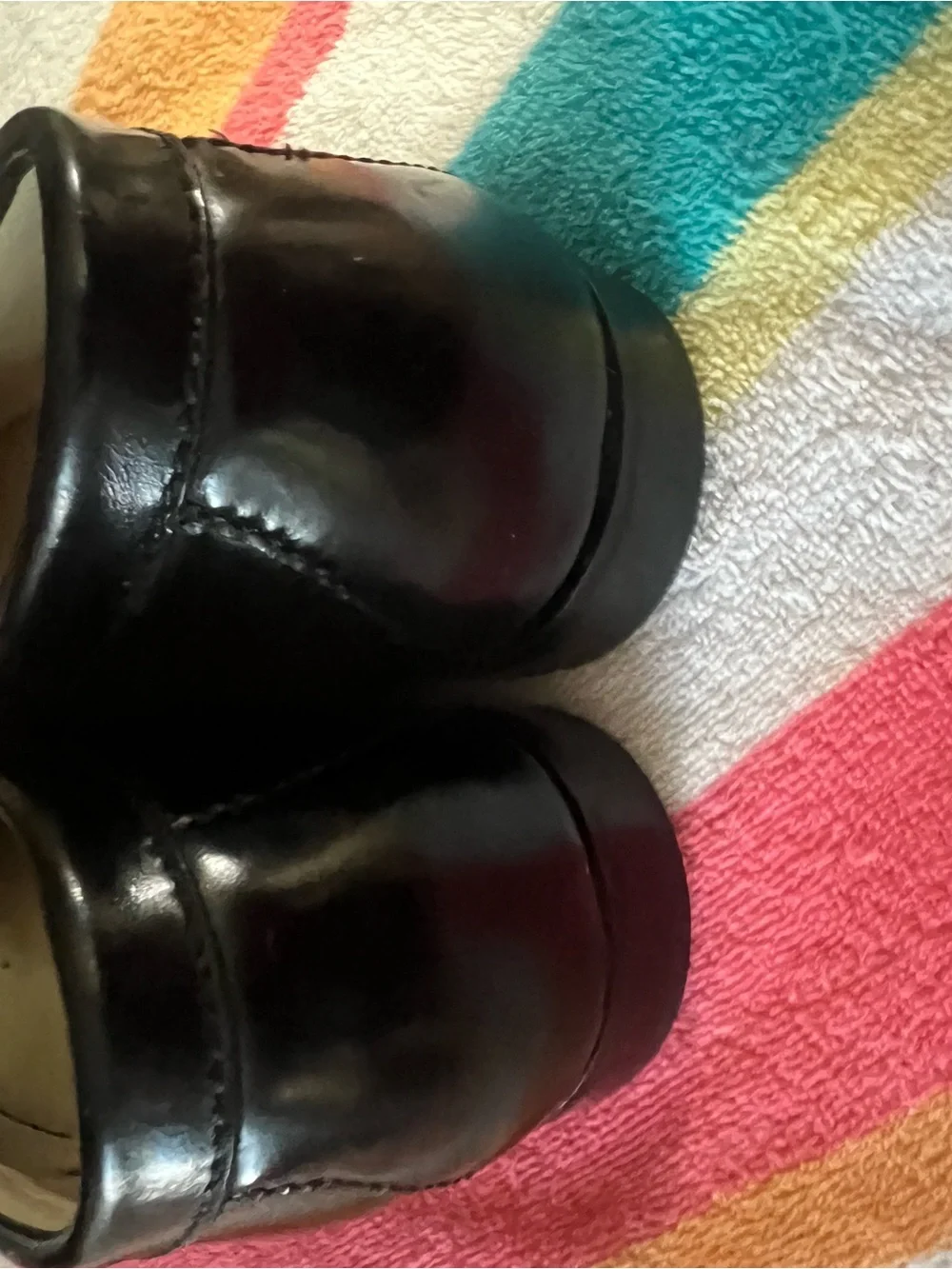 Cole Haan Black Leather Tassel Penny Loafers